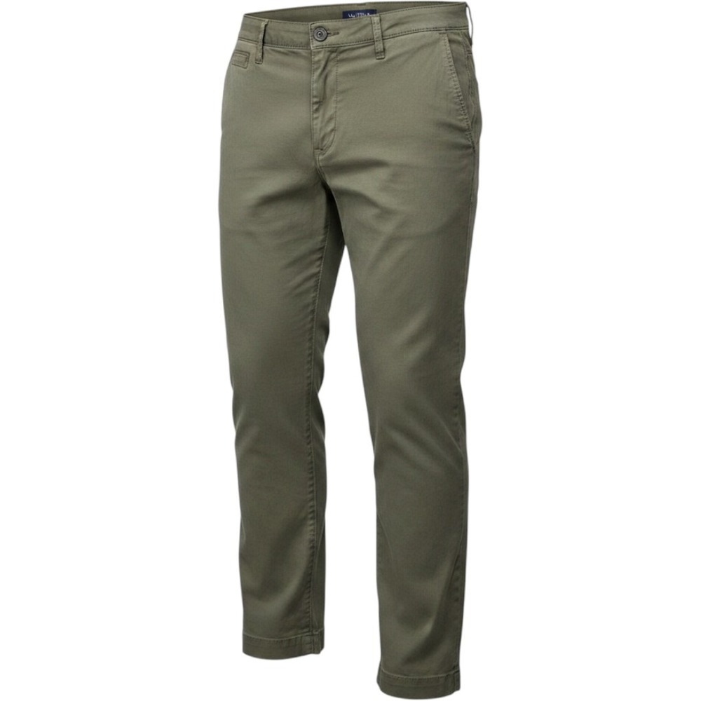 Nautica Tencel Ankle Trouser Women 14/34 Olive Green Chino Stretch Earth Tone